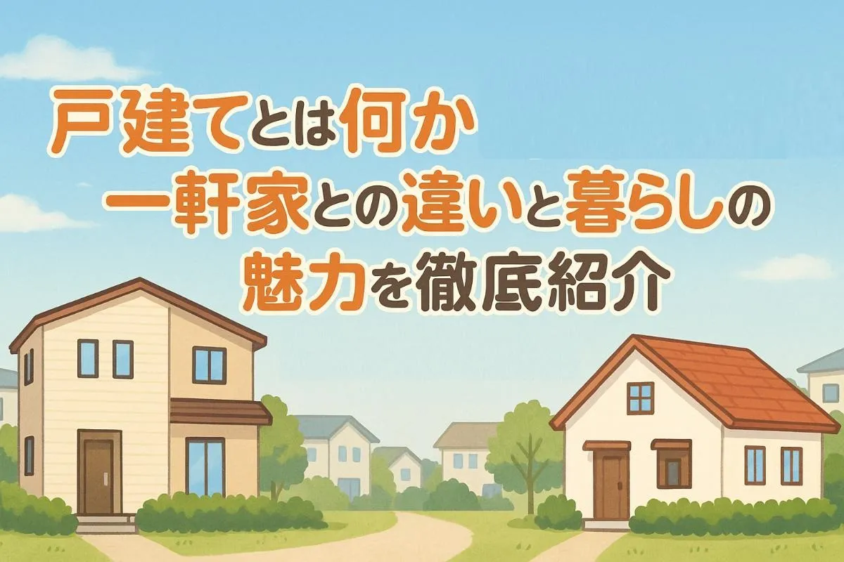 戸建てとは何かを知りたい人へ!一軒家との違いと暮らしの魅力を徹底紹介