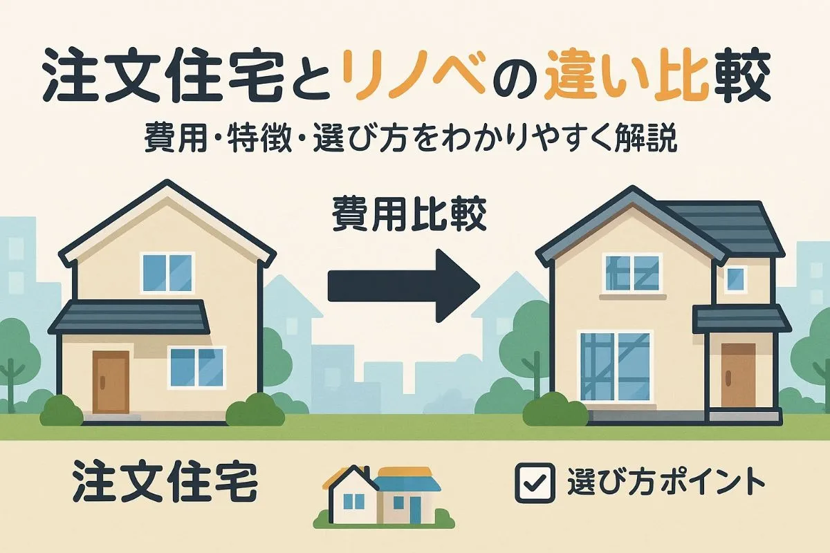 注文住宅とリノベーションの違いや費用比較徹底解説｜メリット・デメリットと選び方のポイント