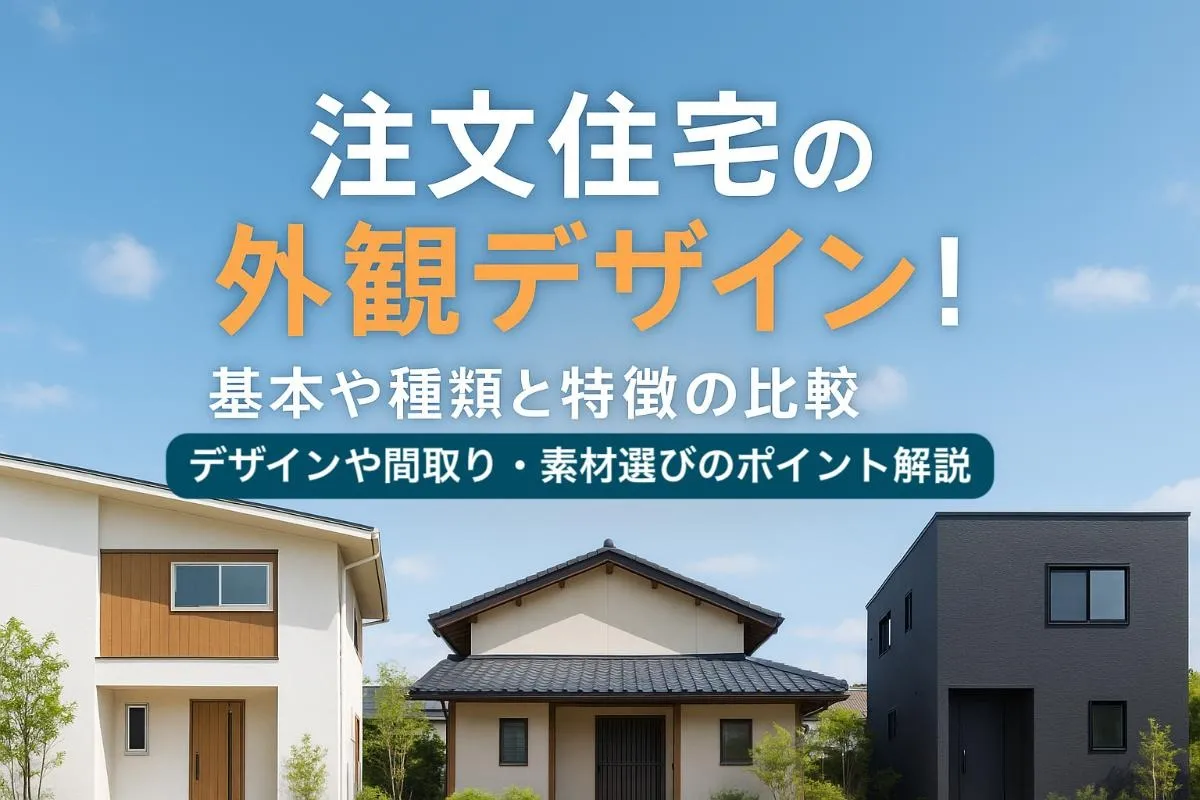 注文住宅の外観デザイン！基本や種類と特徴の比較｜デザインや間取り・素材選びのポイント解説