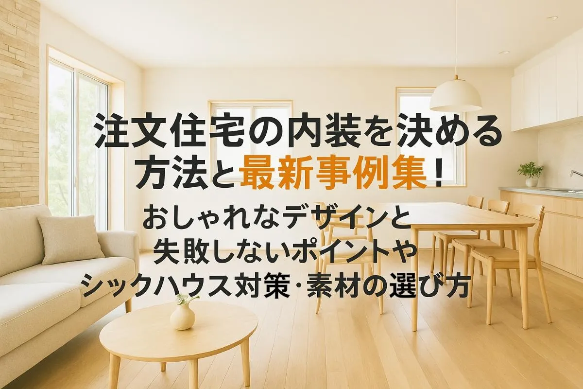 注文住宅の内装を決める方法と最新事例集｜おしゃれなデザインと失敗しないポイントやシックハウス対策・素材の選び方