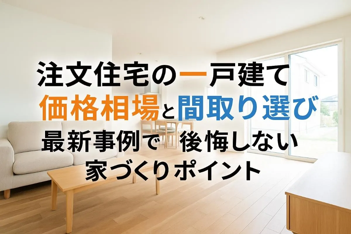 注文住宅の一戸建て価格相場と間取り選び最新事例で後悔しない家づくりポイント