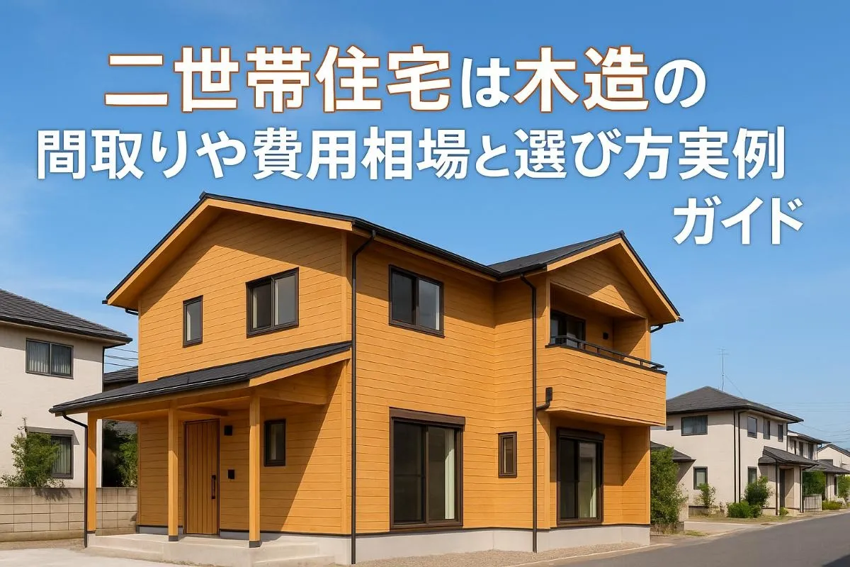 二世帯住宅は木造の間取りや費用相場と選び方実例ガイド