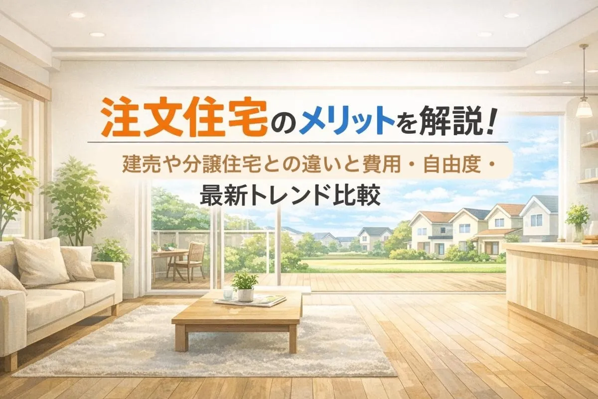 注文住宅のメリットを解説！建売や分譲住宅との違いと費用・自由度・最新トレンド比較