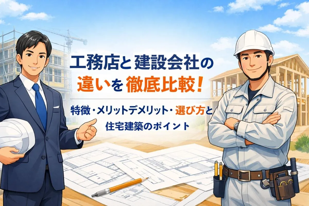 工務店と建設会社の違いを徹底比較｜特徴・メリットデメリット・選び方と住宅建築のポイント