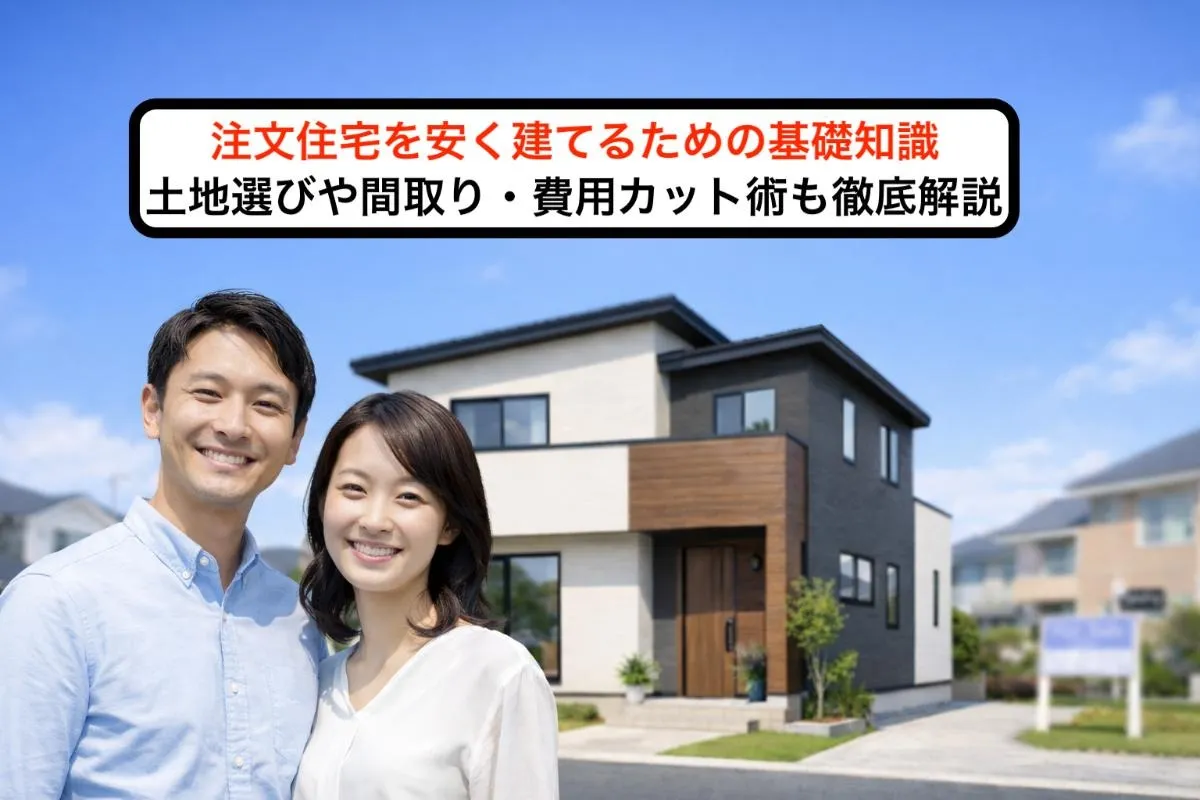 注文住宅を安く建てるための基礎知識｜土地選びや間取り・費用カット術も徹底解説