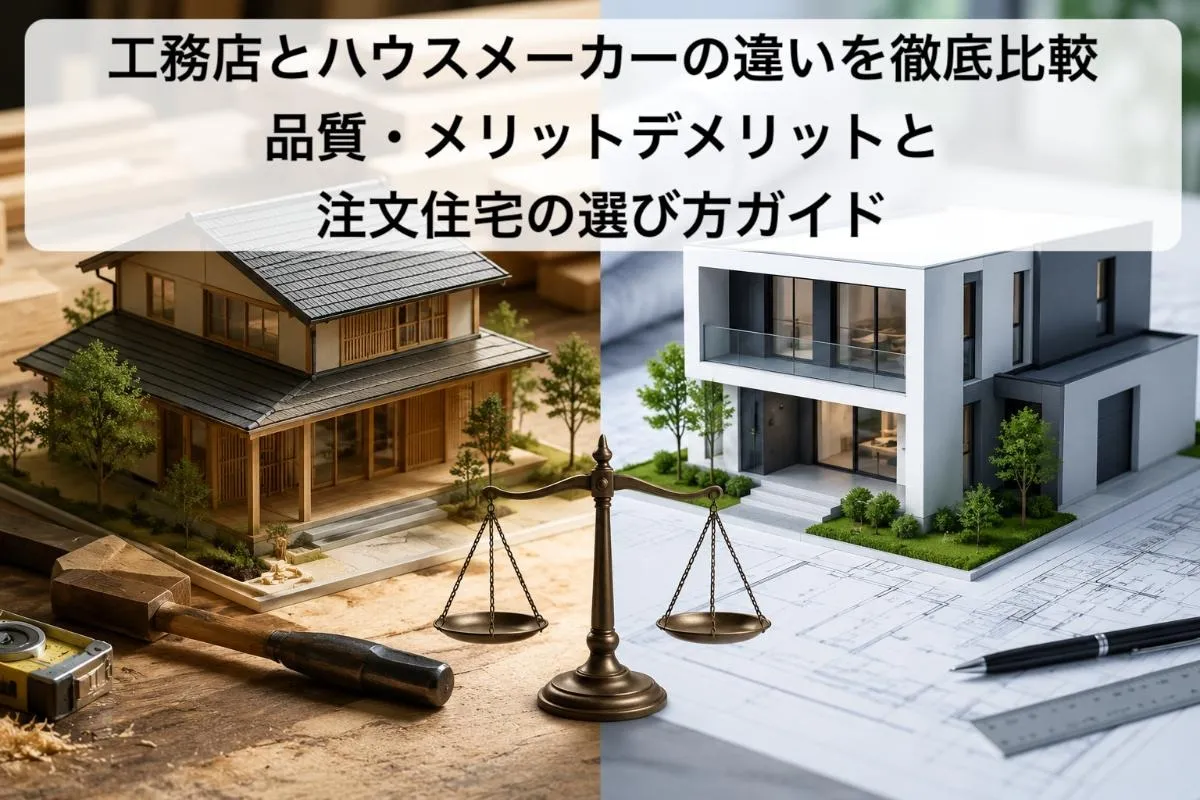 工務店とハウスメーカーの違いを徹底比較｜品質・メリットデメリットと注文住宅の選び方ガイド