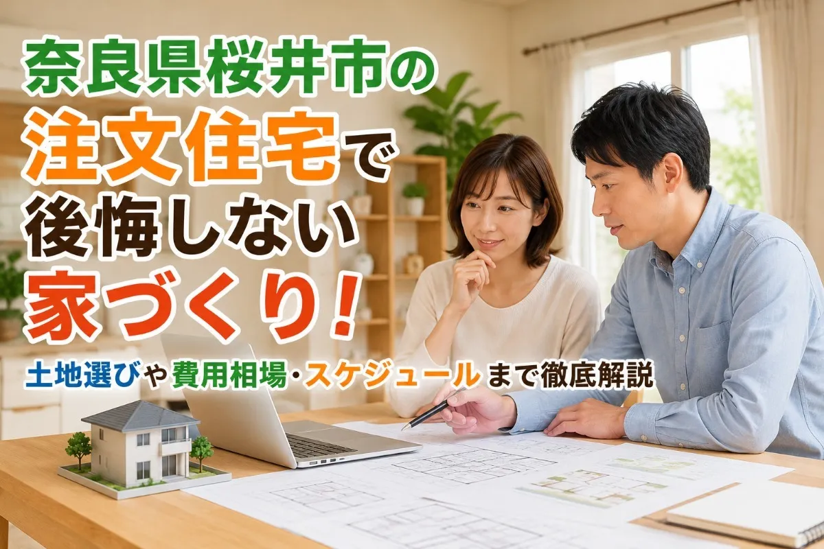 奈良県桜井市の注文住宅で後悔しない家づくり！土地選びや費用相場・スケジュールまで徹底解説