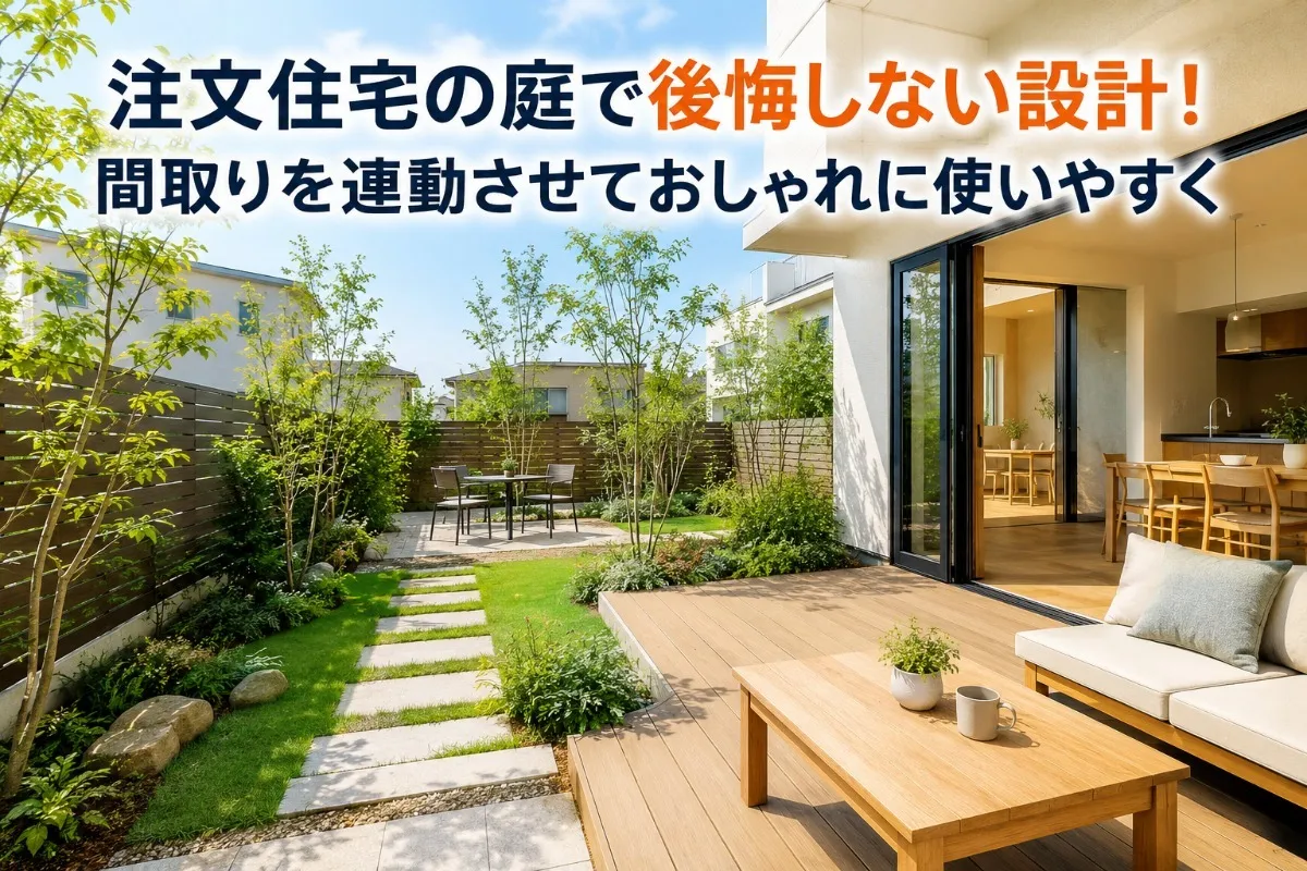 注文住宅の庭で後悔しない設計!間取りを連動させておしゃれに使いやすく