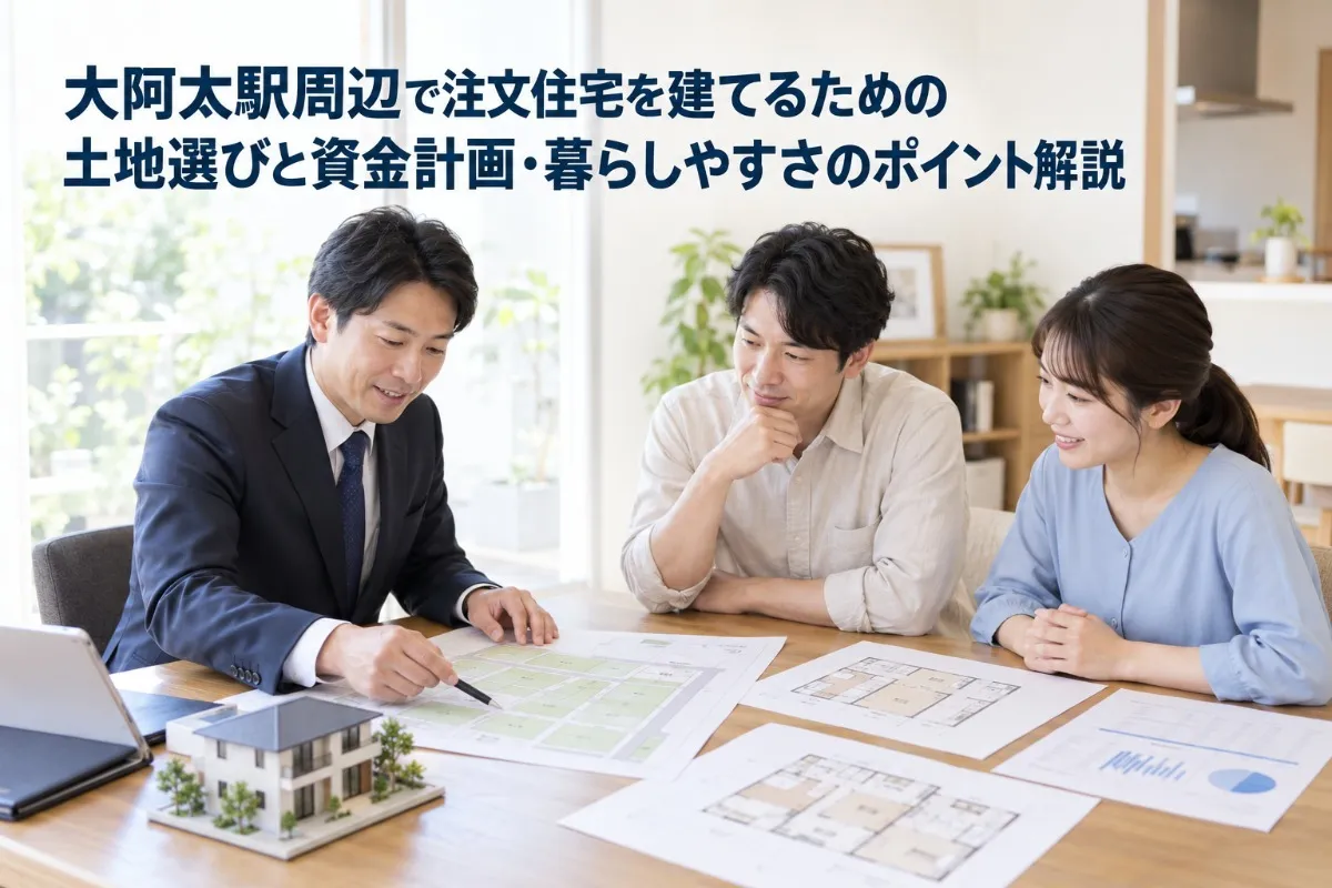 大阿太駅周辺で注文住宅を建てるための土地選びと資金計画・暮らしやすさのポイント解説