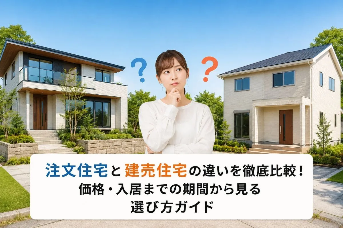 注文住宅と建売住宅の違いを徹底比較!価格・入居までの期間から見る選び方ガイド